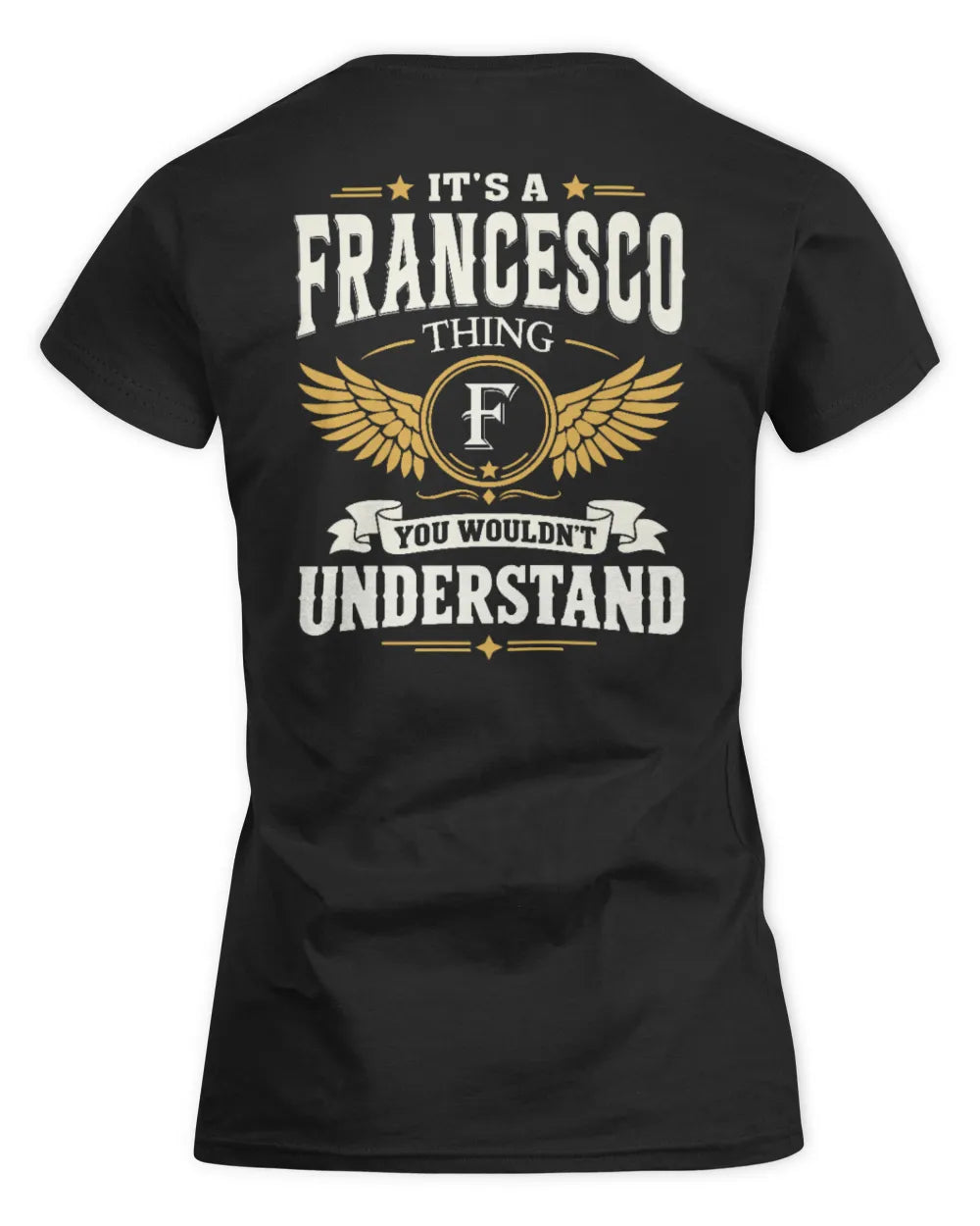 FRANCESCO KT06-M008 It’s a [NAME] Thing – You Wouldn’t Understand | Personalized Vintage T-Shirt - Women's Standard T-Shirt - Black