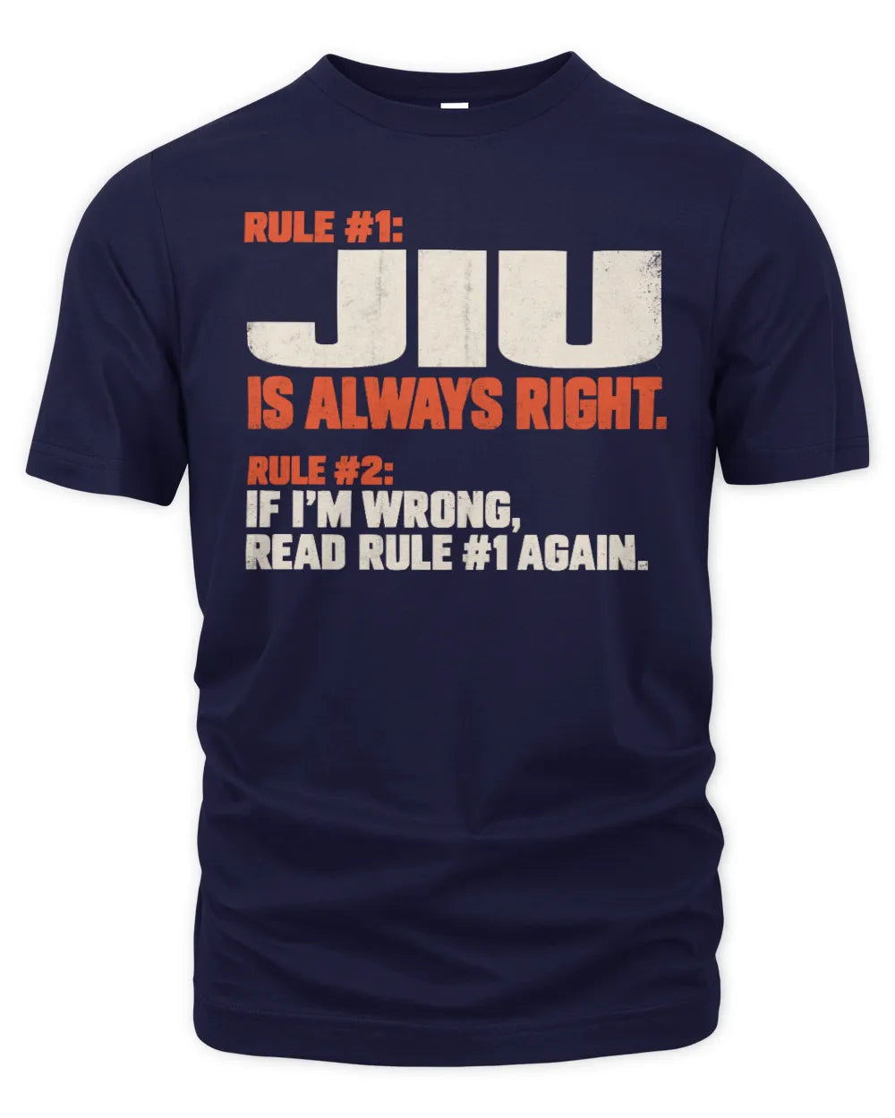 JIU NP1-H006 - Always Right Personalized Name T-Shirt – Funny Custom Name Shirt - Unisex Standard T-Shirt - Navy