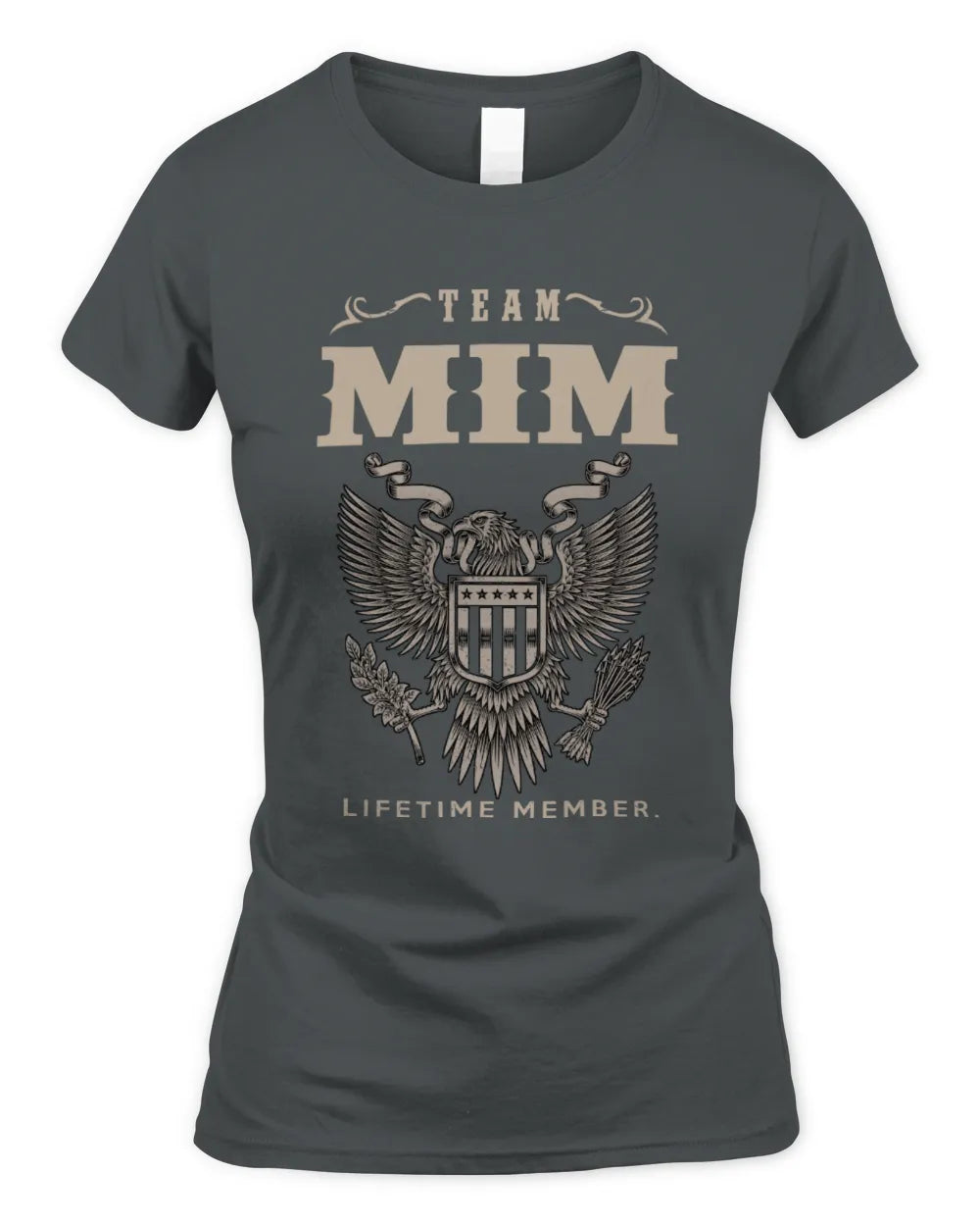 MIM TP06-K82 – Personalized Classic Style Apparel “Team NAME Lifetime Member” - Women's Standard T-Shirt - Charcoal