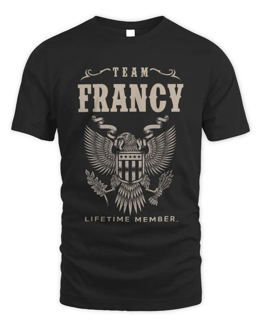 FRANCY TP06-K82 – Personalized Classic Style Apparel “Team NAME Lifetime Member”