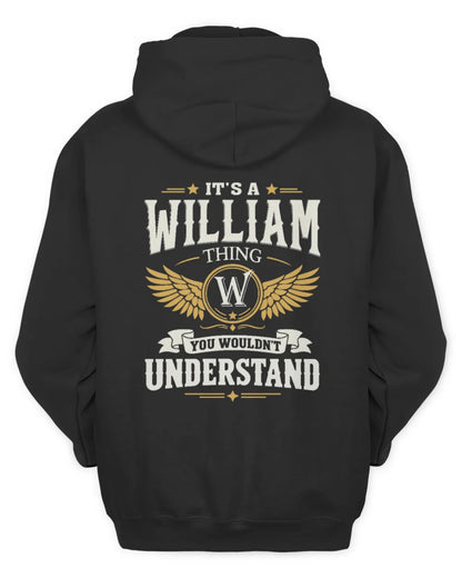 WILLIAM KT06-M008 It’s a [NAME] Thing – You Wouldn’t Understand | Personalized Vintage T-Shirt - Unisex Hoodie - Black