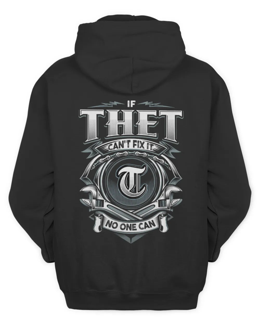 THET AP81-K4-626 - Personalized Ahmed Quote Apparel “If Ahmed Can't Fix It, No One Can” - Unisex Hoodie - Black