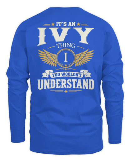 IVY KT06-M008 It’s a [NAME] Thing – You Wouldn’t Understand | Personalized Vintage T-Shirt - Men's Long Sleeved T-Shirt - Royal