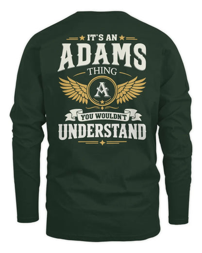 ADAMS KT06-M008 It’s a [NAME] Thing – You Wouldn’t Understand | Personalized Vintage T-Shirt - Men's Long Sleeved T-Shirt - Forest Green