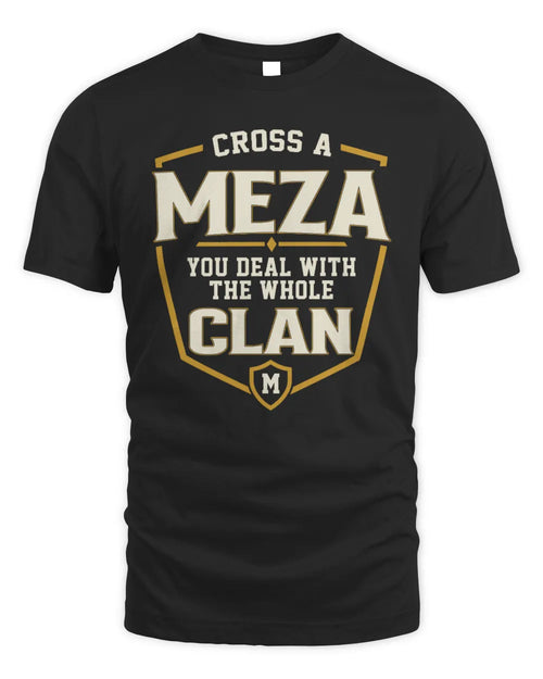 MEZA NT1-K008 Cross A/An NAME, You Deal With the Whole Clan | Personalized Vintage T-Shirt - Unisex Standard T-Shirt - Black