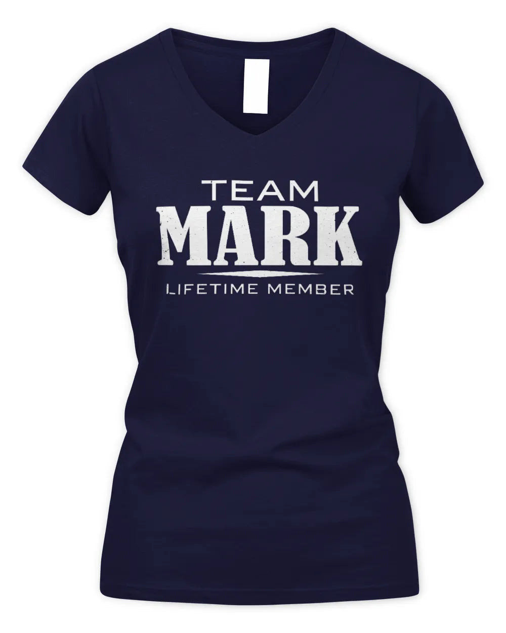 MARK BL62-K4-128 - Personalized “Team NAME Lifetime Member” - Women's V-Neck T-Shirt - Navy