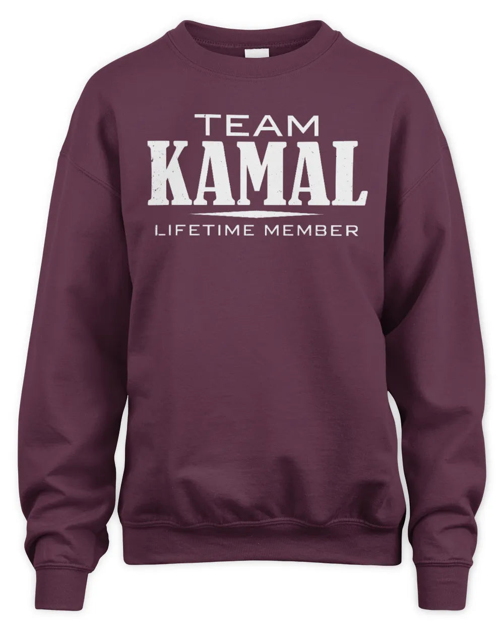 KAMAL BL62-K4-128 - Personalized “Team NAME Lifetime Member” - Unisex Sweatshirt - Maroon