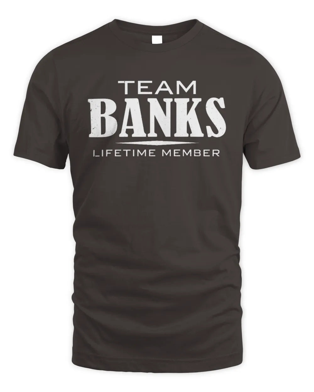 BANKS BL62-K4-128 - Personalized “Team NAME Lifetime Member” - Unisex Standard T-Shirt - Dark Chocolate