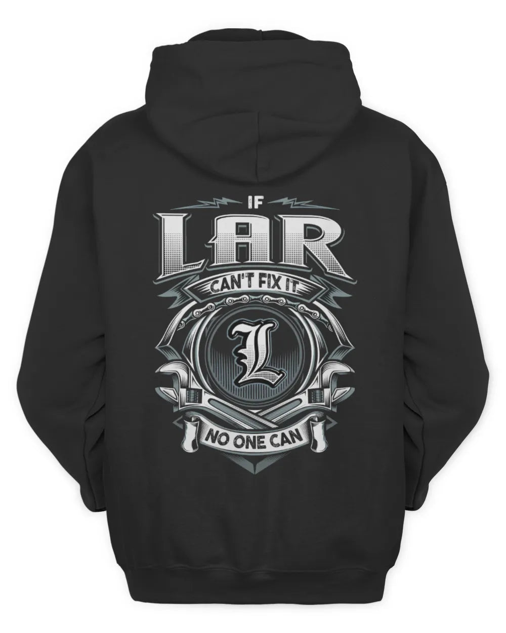 LAR AP81-K4-626 - Personalized Ahmed Quote Apparel “If Ahmed Can't Fix It, No One Can” - Unisex Hoodie - Black
