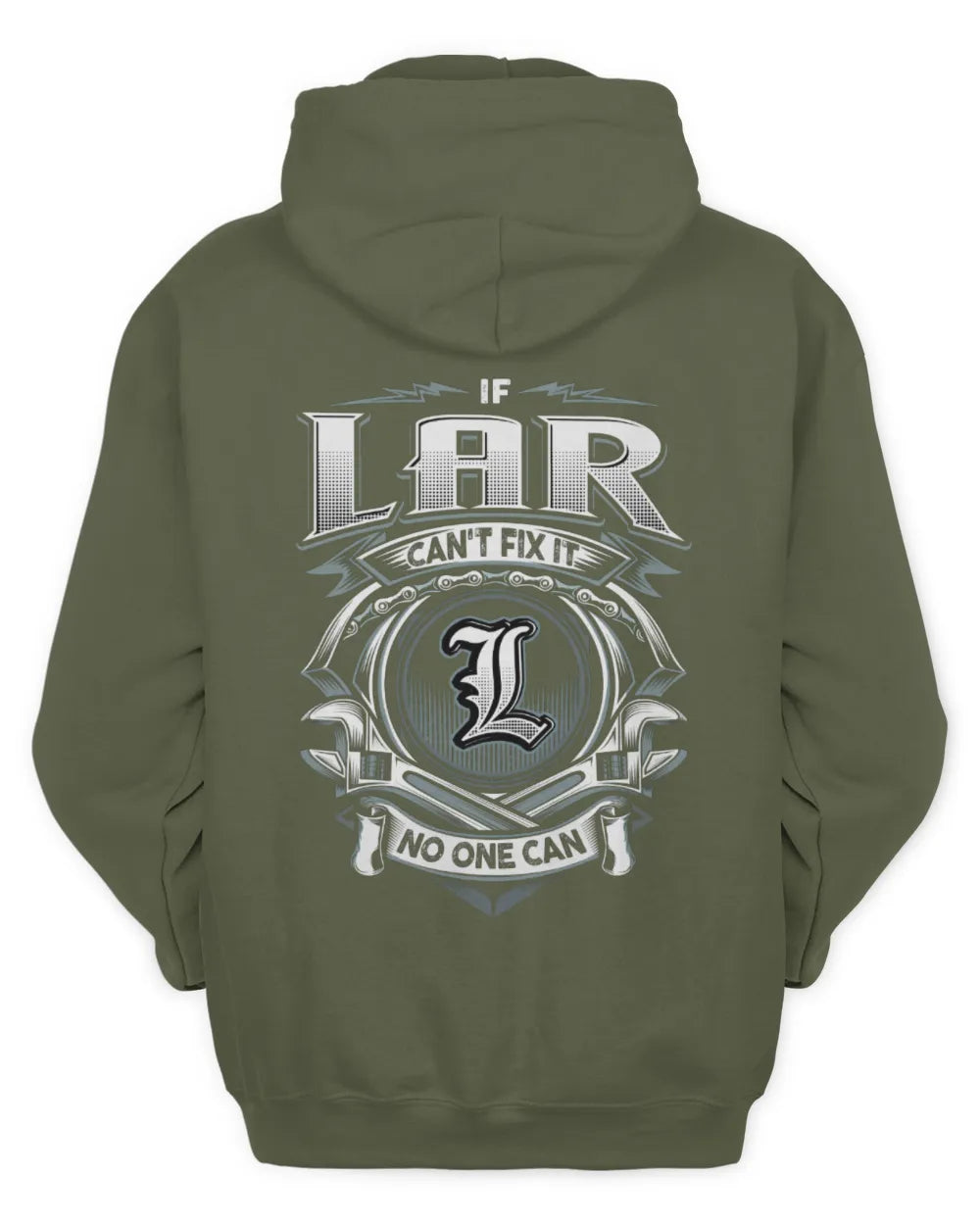 LAR AP81-K4-626 - Personalized Ahmed Quote Apparel “If Ahmed Can't Fix It, No One Can” - Unisex Hoodie - Military Green