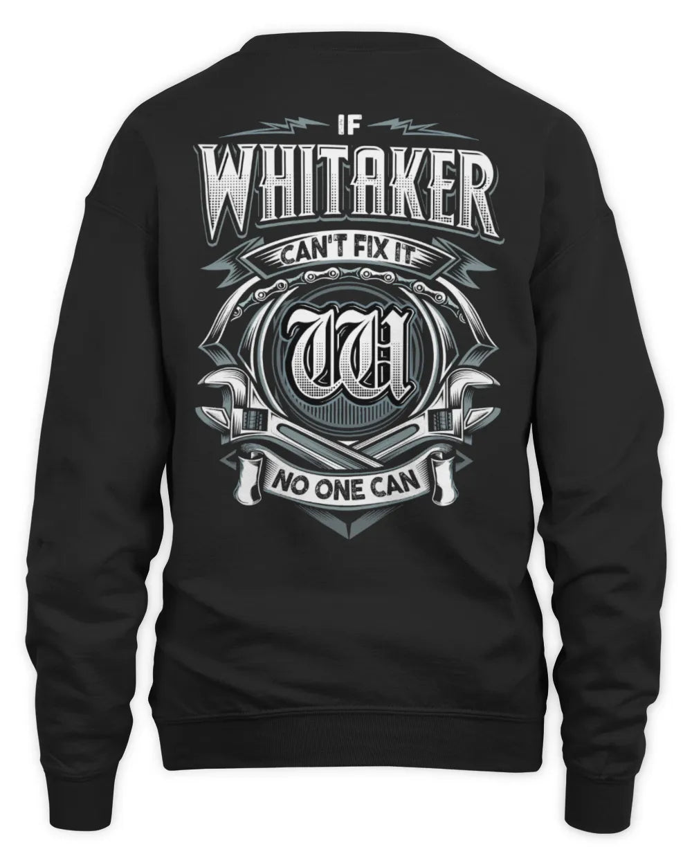 WHITAKER AP81-K4-626 - Personalized Ahmed Quote Apparel “If Ahmed Can't Fix It, No One Can” - Unisex Sweatshirt - Black