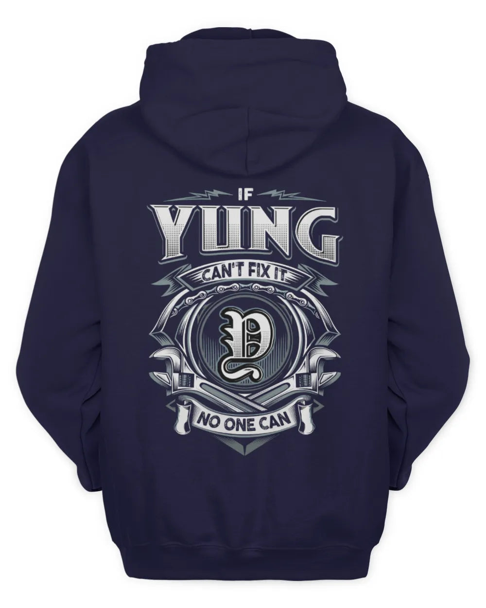 YUNG AP81-K4-626 - Personalized Ahmed Quote Apparel “If Ahmed Can't Fix It, No One Can” - Unisex Hoodie - Navy