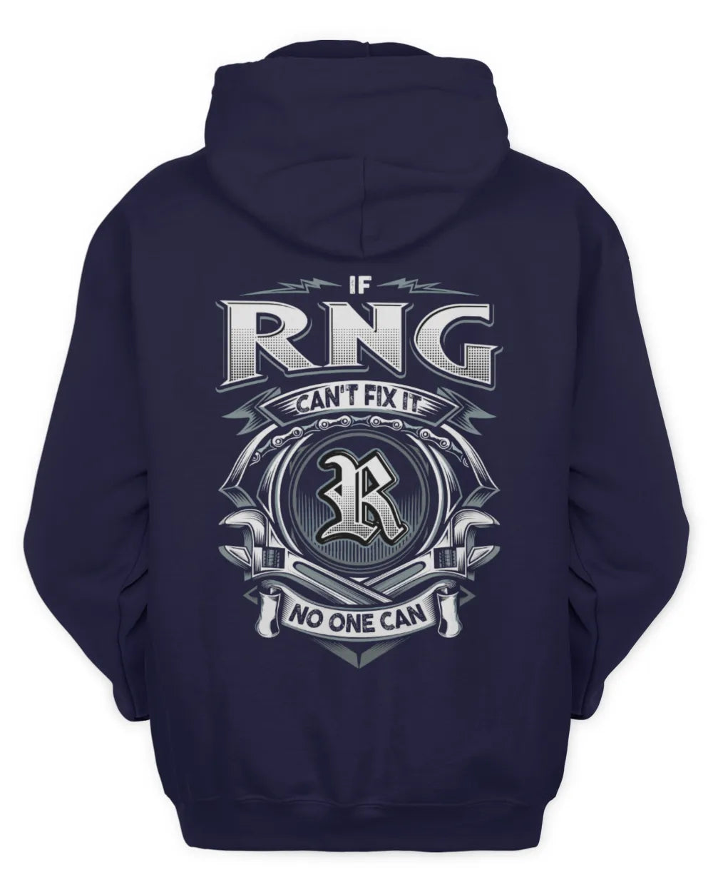 RNG AP81-K4-626 - Personalized Ahmed Quote Apparel “If Ahmed Can't Fix It, No One Can” - Unisex Hoodie - Navy