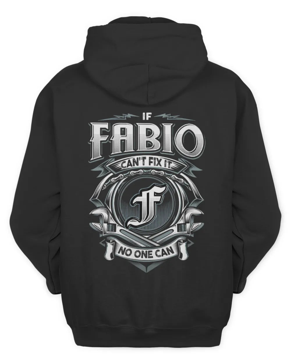 FABIO AP81-K4-626 - Personalized Ahmed Quote Apparel “If Ahmed Can't Fix It, No One Can” - Unisex Hoodie - Black
