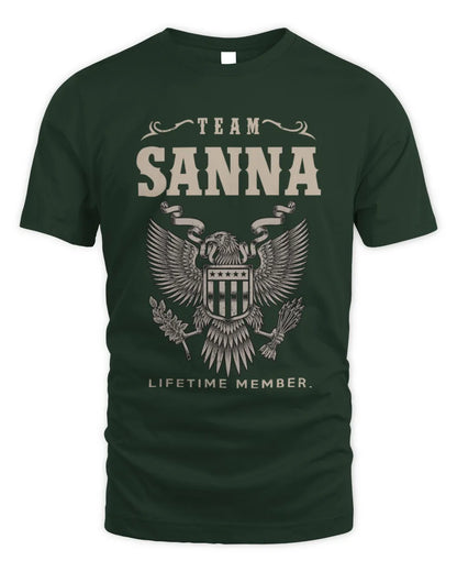 SANNA TP06-K82 – Personalized Classic Style Apparel “Team NAME Lifetime Member” - Unisex Standard T-Shirt - Forest Green