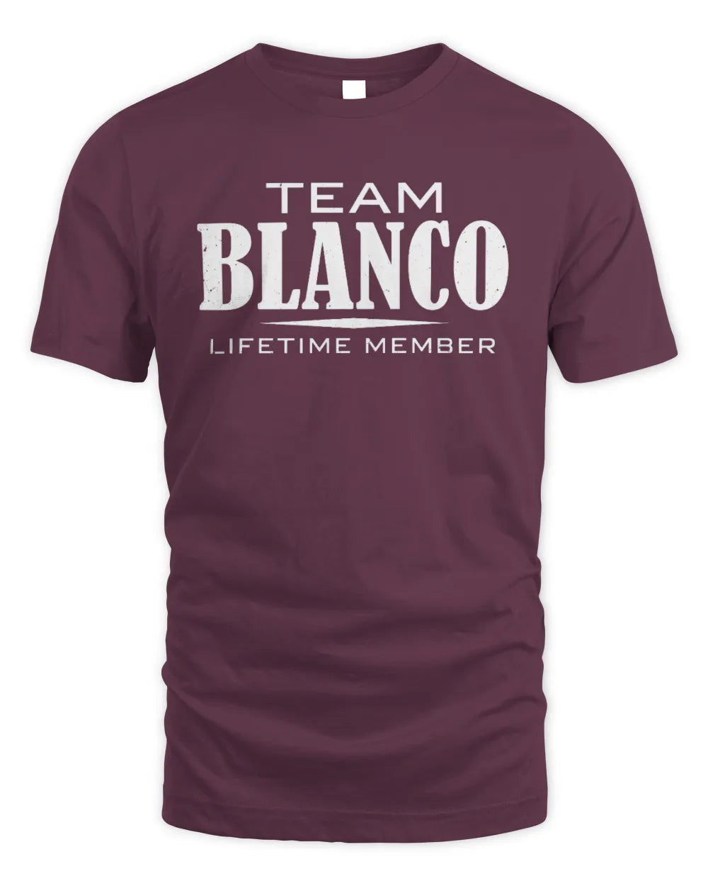 BLANCO BL62-K4-128 - Personalized “Team NAME Lifetime Member” - Unisex Standard T-Shirt - Maroon