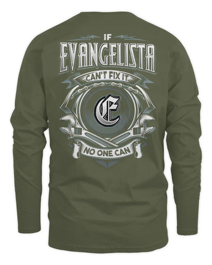 EVANGELISTA AP81-K4-626 - Personalized Ahmed Quote Apparel “If Ahmed Can't Fix It, No One Can” - Men's Long Sleeved T-Shirt - Military Green