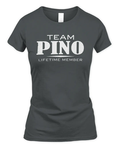 PINO BL62-K4-128 - Personalized “Team NAME Lifetime Member” - Women's Standard T-Shirt - Charcoal