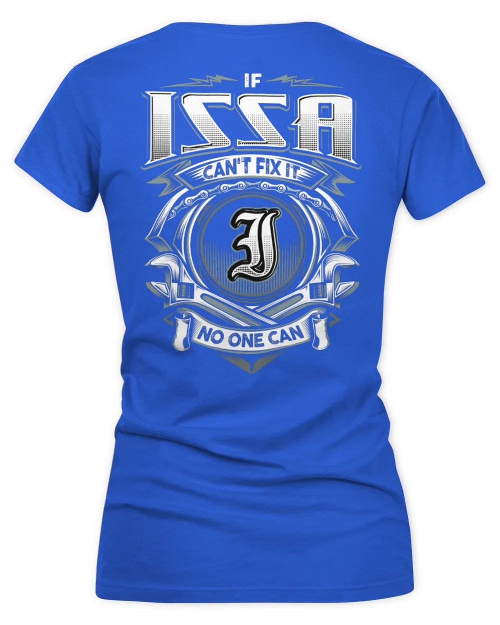 ISSA AP81-K4-626 - Personalized Ahmed Quote Apparel “If Ahmed Can't Fix It, No One Can” - Women's V-Neck T-Shirt - Royal