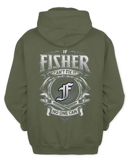 FISHER AP81-K4-626 - Personalized Ahmed Quote Apparel “If Ahmed Can't Fix It, No One Can” - Unisex Hoodie - Military Green