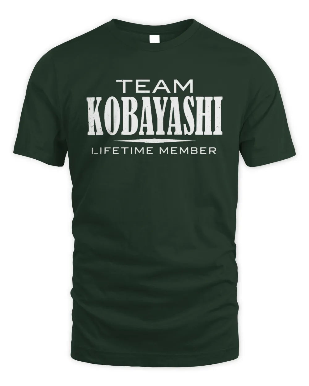 KOBAYASHI BL62-K4-128 - Personalized “Team NAME Lifetime Member” - Unisex Standard T-Shirt - Forest Green