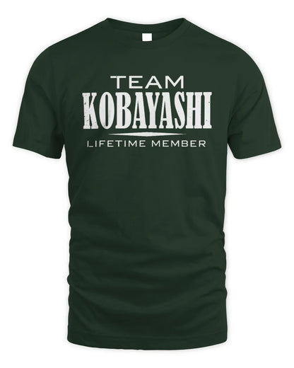 KOBAYASHI BL62-K4-128 - Personalized “Team NAME Lifetime Member” - Unisex Standard T-Shirt - Forest Green