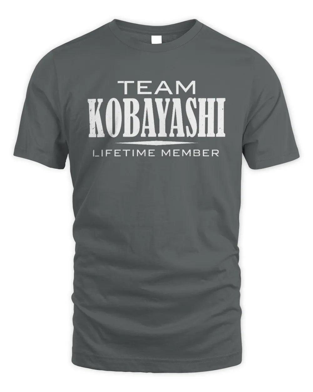 KOBAYASHI BL62-K4-128 - Personalized “Team NAME Lifetime Member” - Unisex Standard T-Shirt - Charcoal