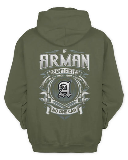 ARMAN AP81-K4-626 - Personalized Ahmed Quote Apparel “If Ahmed Can't Fix It, No One Can” - Unisex Hoodie - Military Green