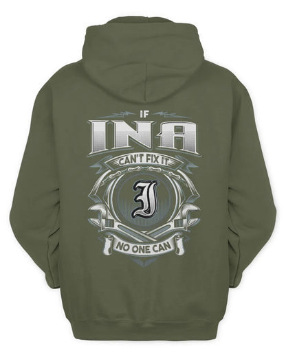 INA AP81-K4-626 - Personalized Ahmed Quote Apparel “If Ahmed Can't Fix It, No One Can” - Unisex Hoodie - Military Green