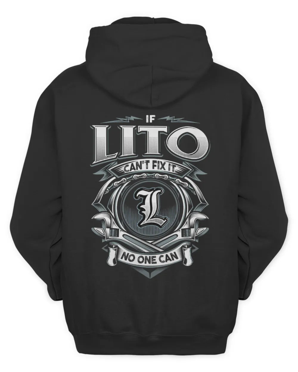 LITO AP81-K4-626 - Personalized Ahmed Quote Apparel “If Ahmed Can't Fix It, No One Can” - Unisex Hoodie - Black