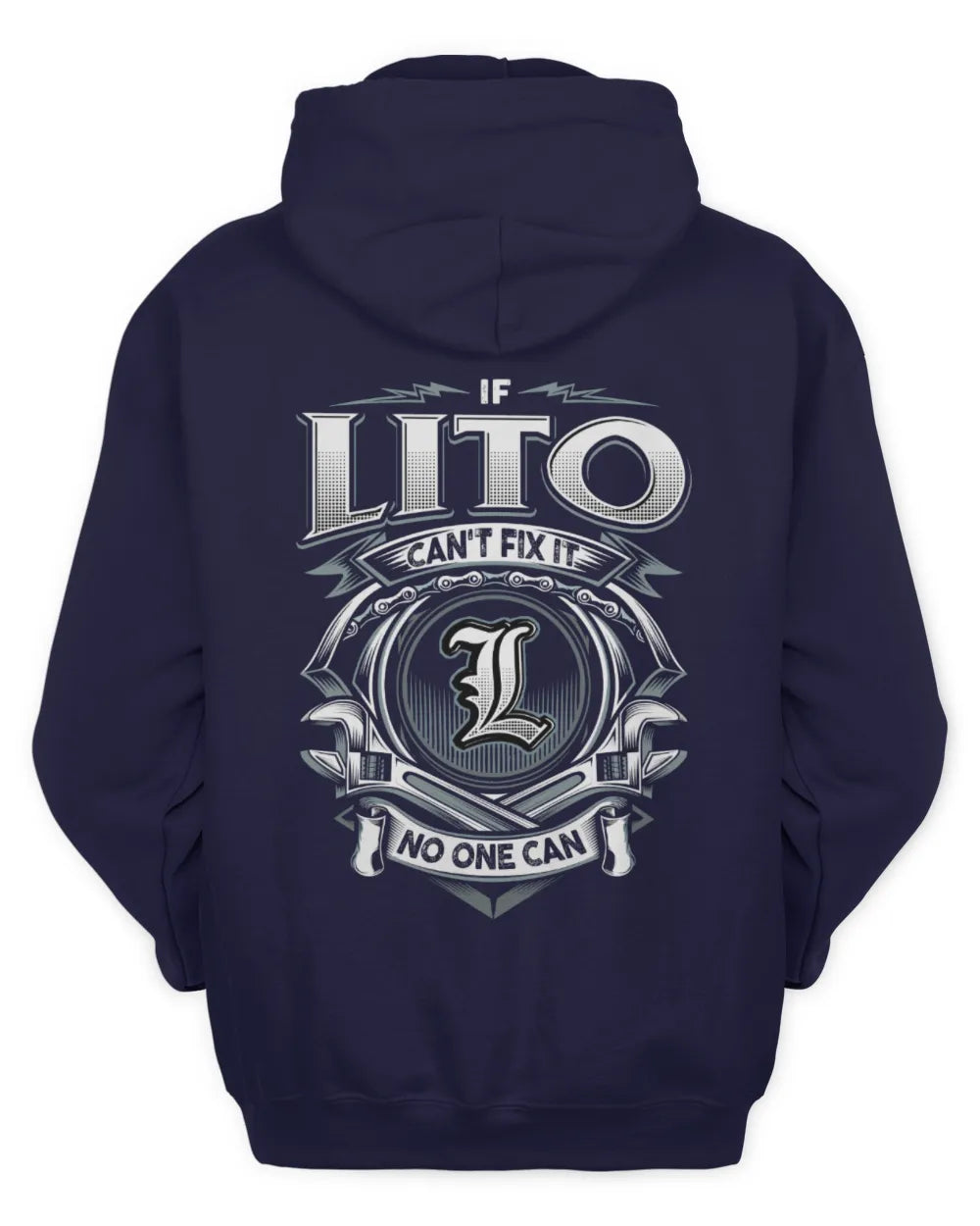 LITO AP81-K4-626 - Personalized Ahmed Quote Apparel “If Ahmed Can't Fix It, No One Can” - Unisex Hoodie - Navy