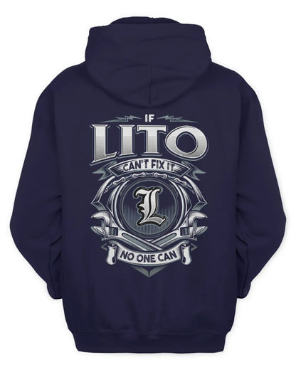 LITO AP81-K4-626 - Personalized Ahmed Quote Apparel “If Ahmed Can't Fix It, No One Can” - Unisex Hoodie - Navy