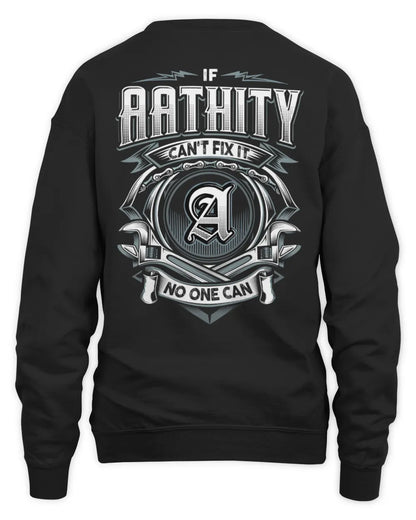 AATHITY AP81-K4-626 - Personalized Ahmed Quote Apparel “If Ahmed Can't Fix It, No One Can” - Unisex Sweatshirt - Black