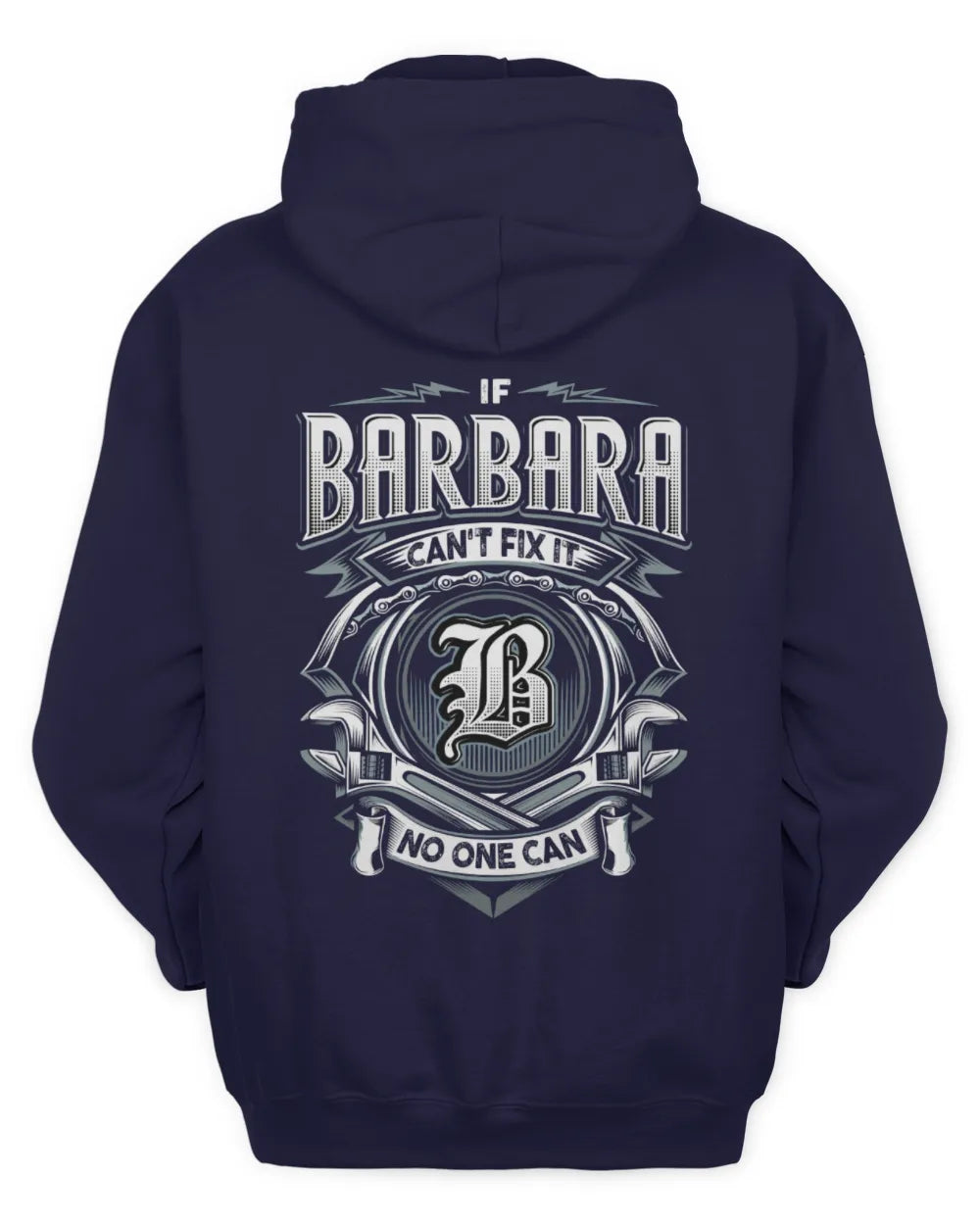 BARBARA AP81-K4-626 - Personalized Ahmed Quote Apparel “If Ahmed Can't Fix It, No One Can” - Unisex Hoodie - Navy