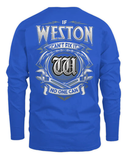 WESTON AP81-K4-626 - Personalized Ahmed Quote Apparel “If Ahmed Can't Fix It, No One Can” - Men's Long Sleeved T-Shirt - Royal