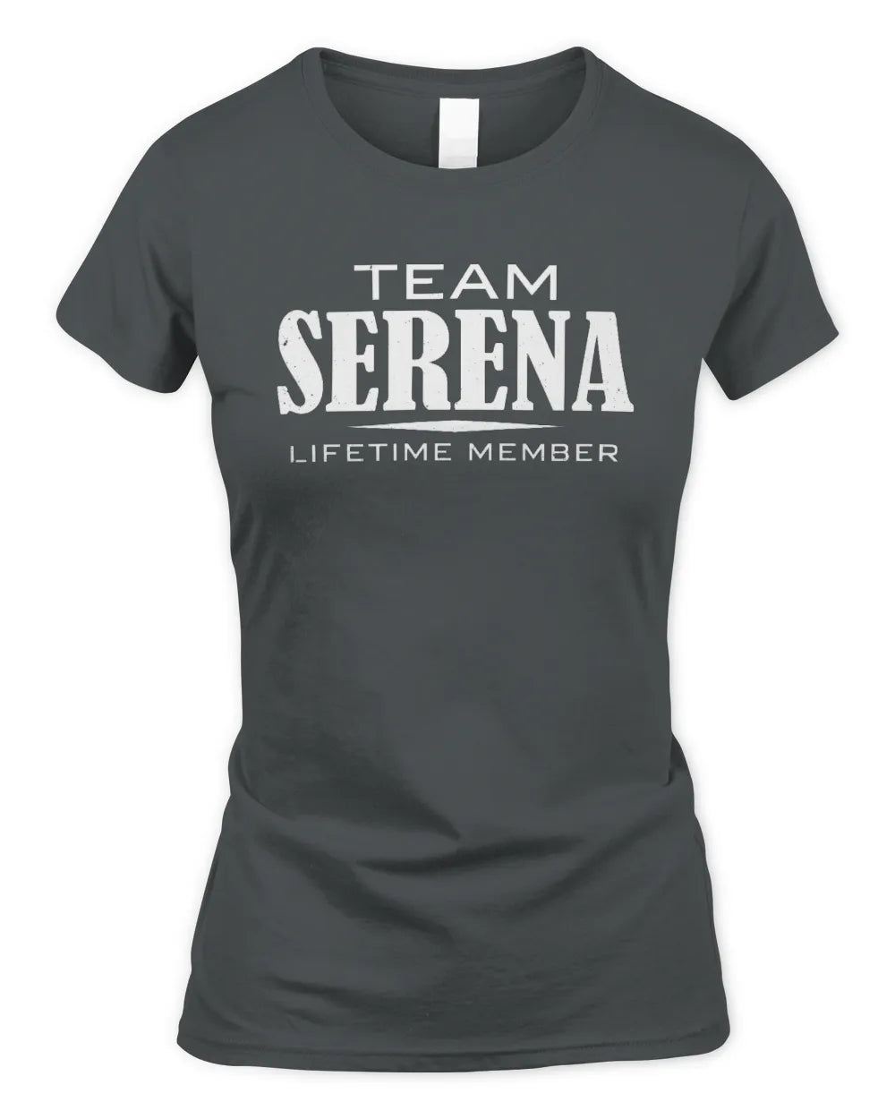 SERENA BL62-K4-128 - Personalized “Team NAME Lifetime Member” - Women's Standard T-Shirt - Charcoal