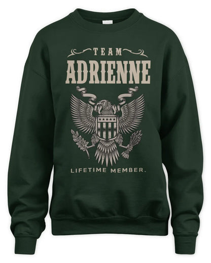 ADRIENNE TP06-K82 – Personalized Classic Style Apparel “Team NAME Lifetime Member” - Unisex Sweatshirt - Forest Green