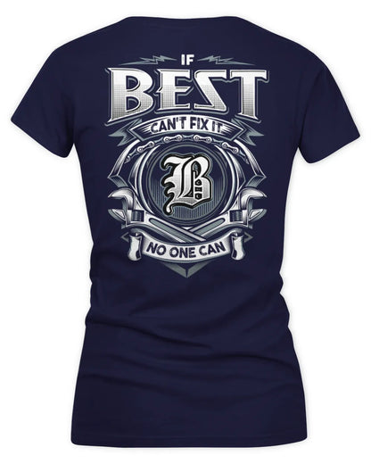 BEST AP81-K4-626 - Personalized Ahmed Quote Apparel “If Ahmed Can't Fix It, No One Can” - Women's V-Neck T-Shirt - Navy