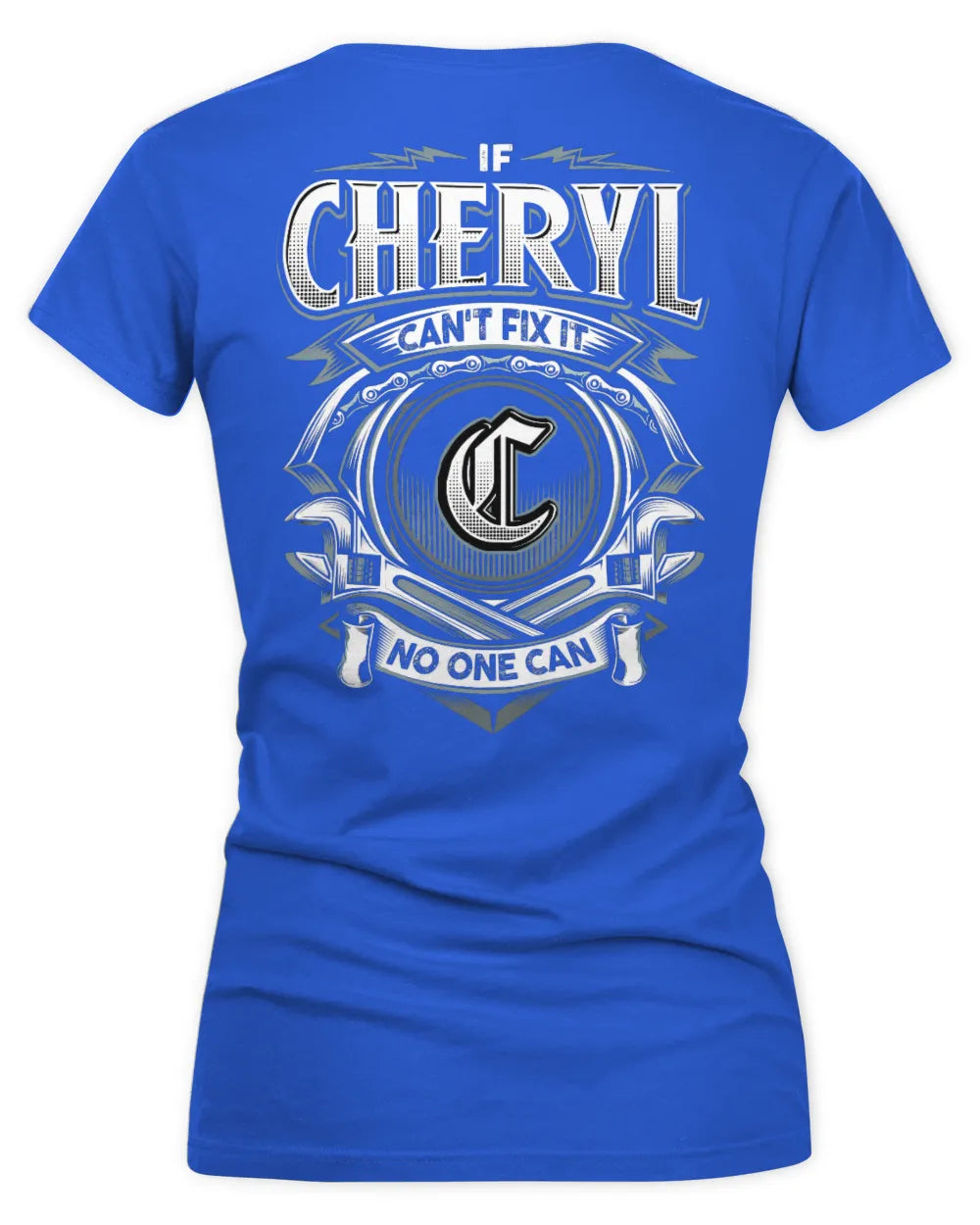 CHERYL AP81-K4-626 - Personalized Ahmed Quote Apparel “If Ahmed Can't Fix It, No One Can” - Women's V-Neck T-Shirt - Royal