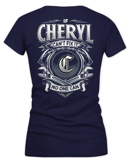 CHERYL AP81-K4-626 - Personalized Ahmed Quote Apparel “If Ahmed Can't Fix It, No One Can” - Women's V-Neck T-Shirt - Navy