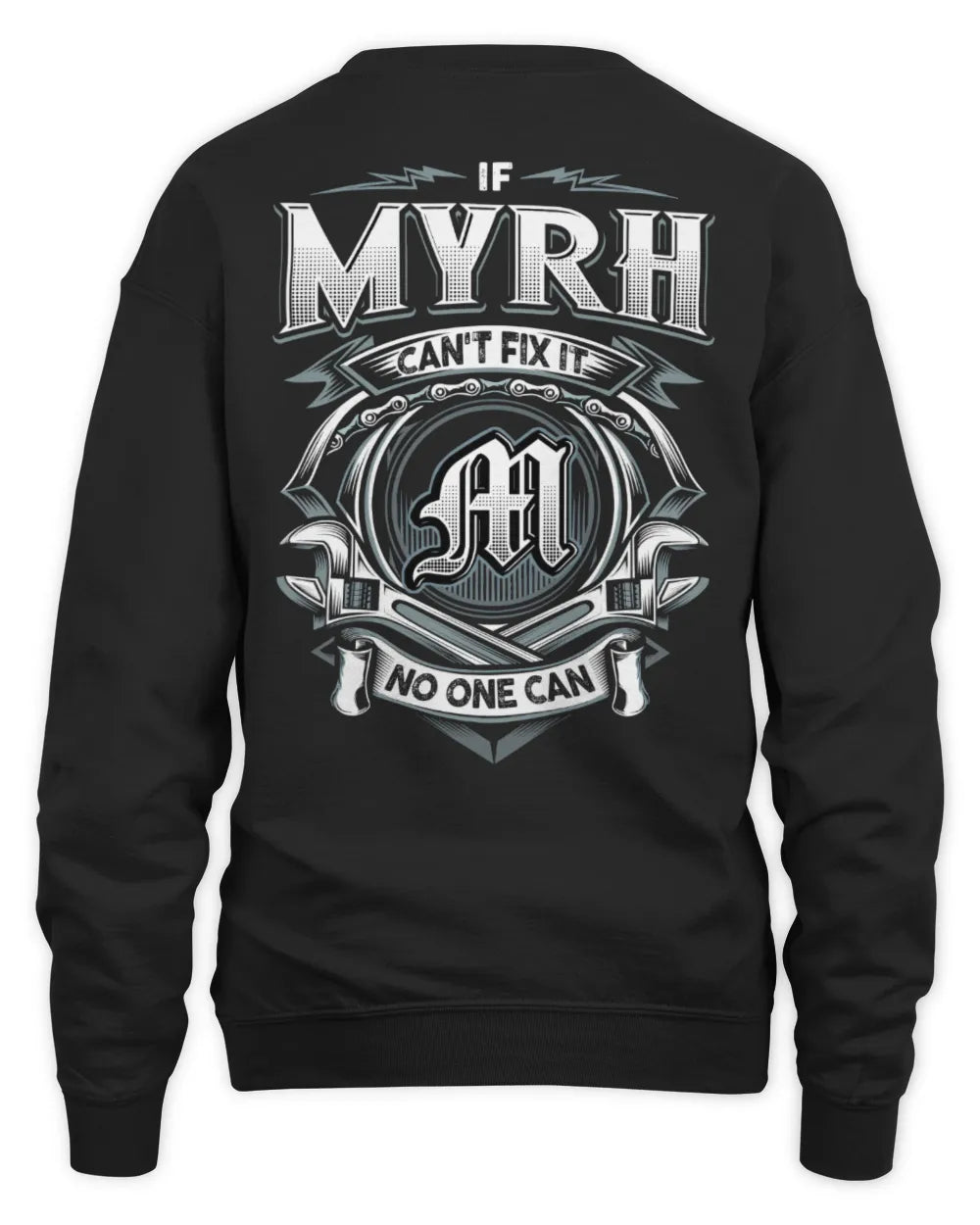 MYRH AP81-K4-626 - Personalized Ahmed Quote Apparel “If Ahmed Can't Fix It, No One Can” - Unisex Sweatshirt - Black