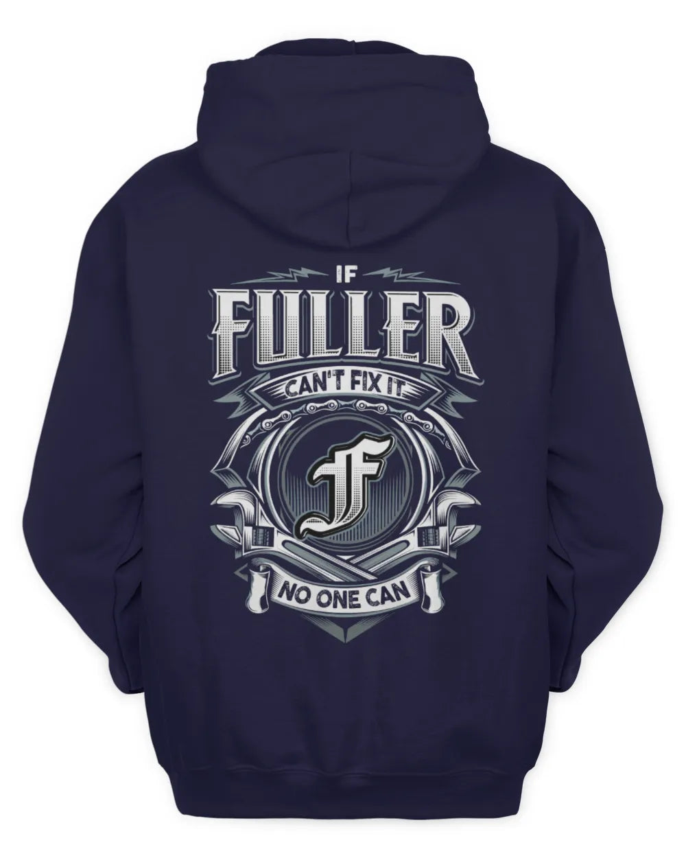 FULLER AP81-K4-626 - Personalized Ahmed Quote Apparel “If Ahmed Can't Fix It, No One Can” - Unisex Hoodie - Navy