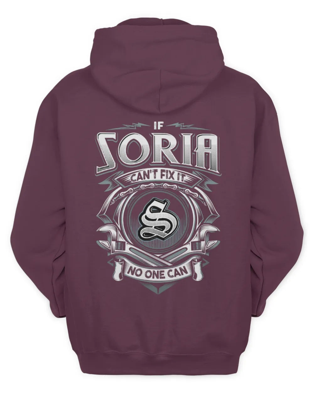 SORIA AP81-K4-626 - Personalized Ahmed Quote Apparel “If Ahmed Can't Fix It, No One Can” - Unisex Hoodie - Maroon