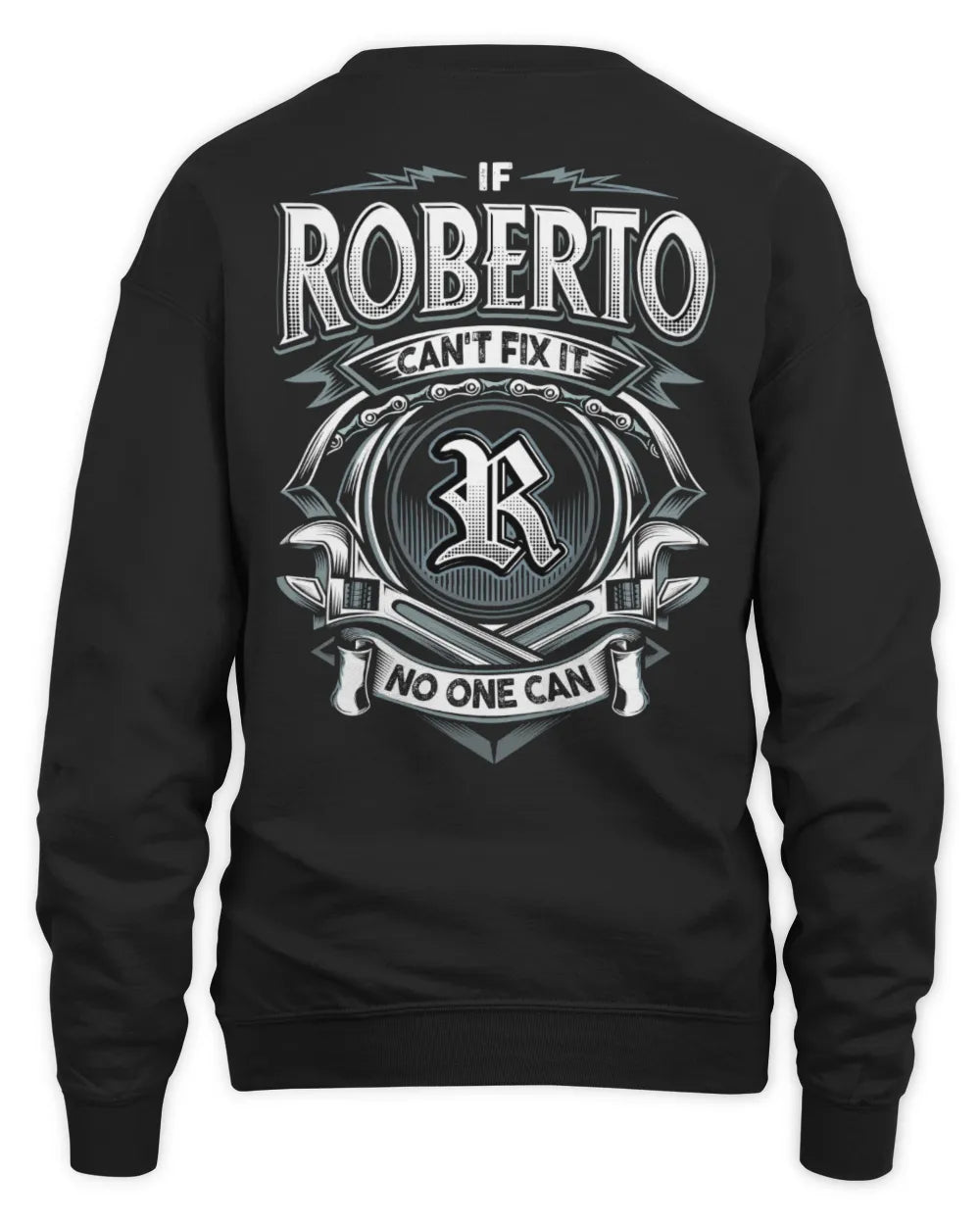 ROBERTO AP81-K4-626 - Personalized Ahmed Quote Apparel “If Ahmed Can't Fix It, No One Can” - Unisex Sweatshirt - Black