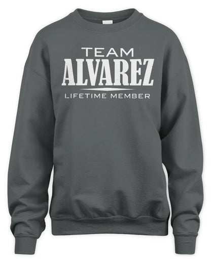 ALVAREZ BL62-K4-128 - Personalized “Team NAME Lifetime Member” - Unisex Sweatshirt - Charcoal