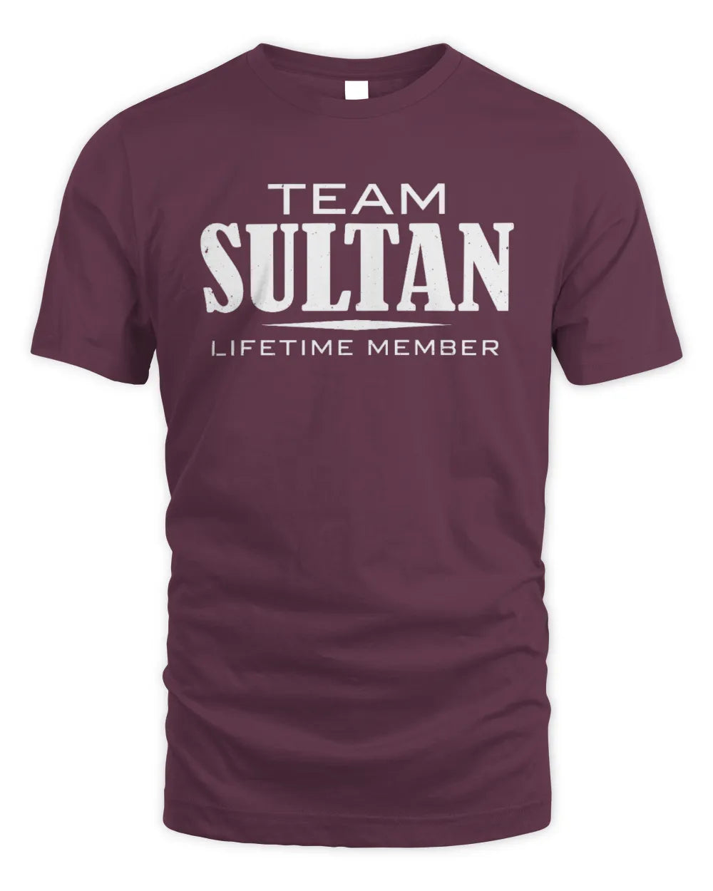 SULTAN BL62-K4-128 - Personalized “Team NAME Lifetime Member” - Unisex Standard T-Shirt - Maroon