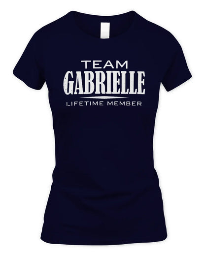 GABRIELLE BL62-K4-128 - Personalized “Team NAME Lifetime Member” - Women's Standard T-Shirt - Navy