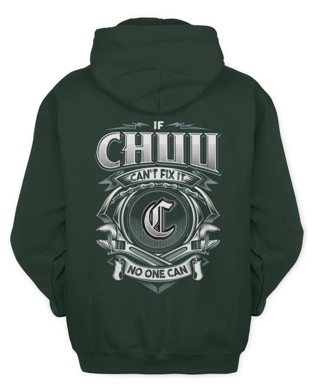 CHUU AP81-K4-626 - Personalized Ahmed Quote Apparel “If Ahmed Can't Fix It, No One Can” - Unisex Hoodie - Forest Green