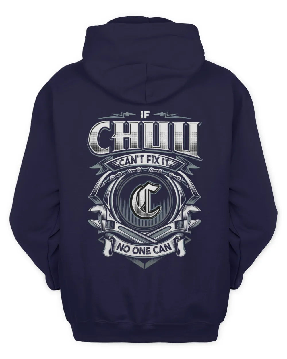 CHUU AP81-K4-626 - Personalized Ahmed Quote Apparel “If Ahmed Can't Fix It, No One Can” - Unisex Hoodie - Navy