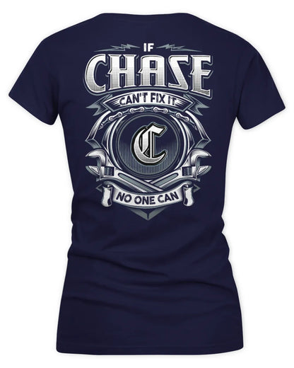 CHASE AP81-K4-626 - Personalized Ahmed Quote Apparel “If Ahmed Can't Fix It, No One Can” - Women's V-Neck T-Shirt - Navy